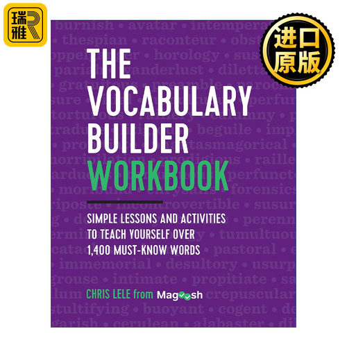 The Vocabulary Builder Workbook 英语词汇练习册 自学超过1400个必须知道的单词 GRE托福词汇