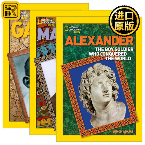 英文原版 World History Biographies 美国国家地理名人传记3册 儿童科普百科 英文版 建行卡英语原版书籍