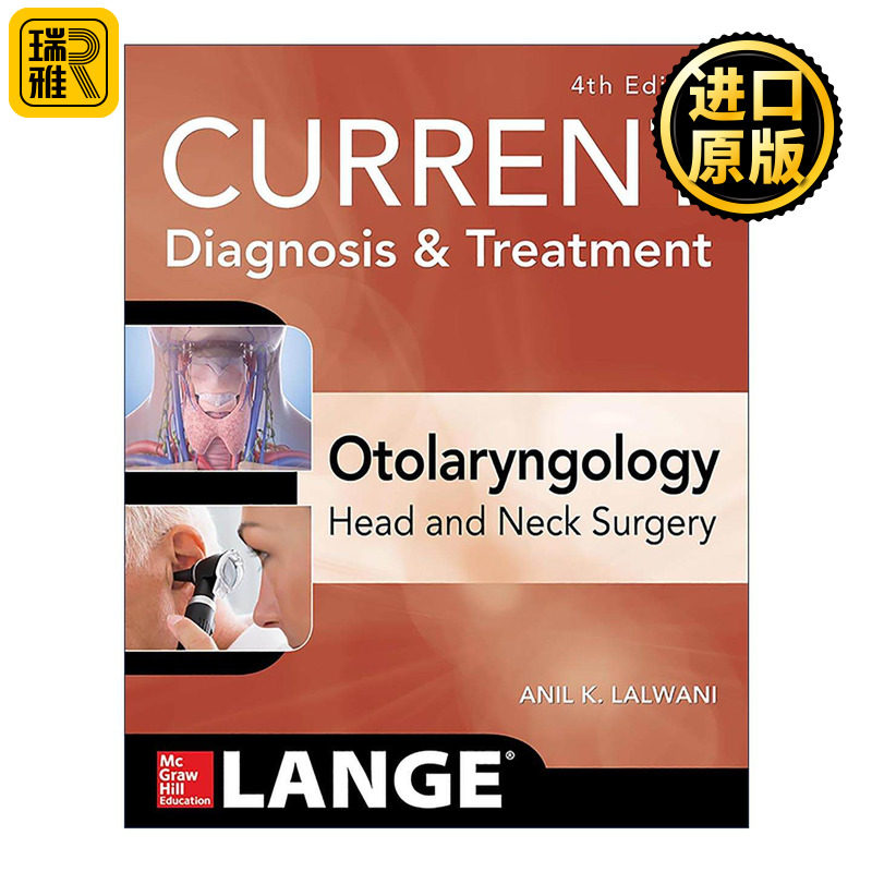 英文原版 Current Diagnosis & Treatment Otolaryngology 现代耳鼻喉科诊断与治疗 第4版 英文版 进口英语原版书籍