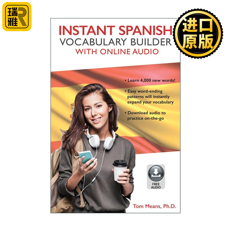 原版 Instant Spanish Vocabulary Builder with Online Audio 西班牙语速成指南 用英语学习西班牙语单词 含在线音频进口原版书籍