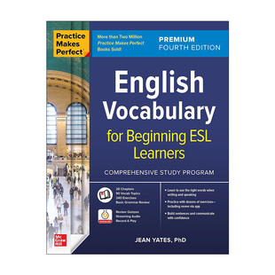 英文原版 Practice Makes Perfect English Vocabulary for Beginning ESL Learners 熟能生巧 初学者英语词汇 第4版 进口书籍