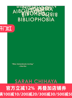 英文原版 Bibliophobia 书籍恐惧症 抑郁症 Sarah Chihaya自传 精装 英文版 进口英语原版书籍
