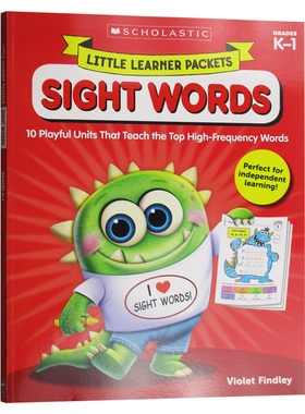 学乐小学英语练习册 高频词汇 英文原版 Scholastic Little Learner Packets Sight Words 儿童单词学习 进口英语书籍SightWords