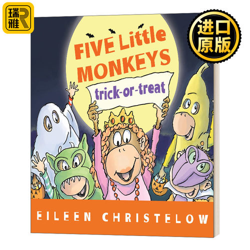 Five Little Monkeys Trick-or-Treat  五只小猴子：不给糖就捣蛋 万圣节主题纸板书