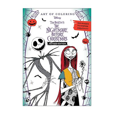 英文原版 Art of Coloring Disney Tim Burton's The Nightmare Before Christmas 着色的艺术 迪士尼蒂姆·伯顿的圣诞夜惊魂 填色