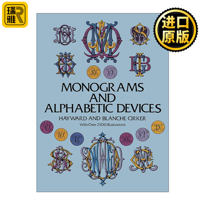 英文原版 Monograms and Alphabetic Devices 字母组合装饰设计 素材图案艺术图册 英文版 进口英语原版书籍