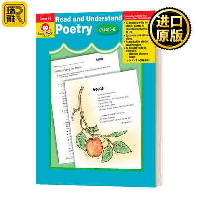 阅读与理解系列 诗歌 五六年级 英文原版 Evan-Moor Read and Understand Poetry Grades 5-6 美国加州小学英语教辅教材evanmoor