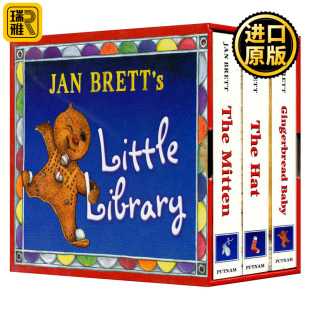 Little Library 英文原版 Brett 儿童绘本 3册盒装 小图书馆 Jan 简布雷特