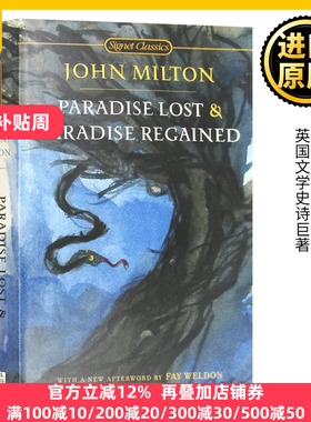 失乐园和复乐园 英文原版小说 Paradise Lost and Paradise Regained 英国文学史诗巨著 John Milton 约翰弥尔顿 进口英语书籍