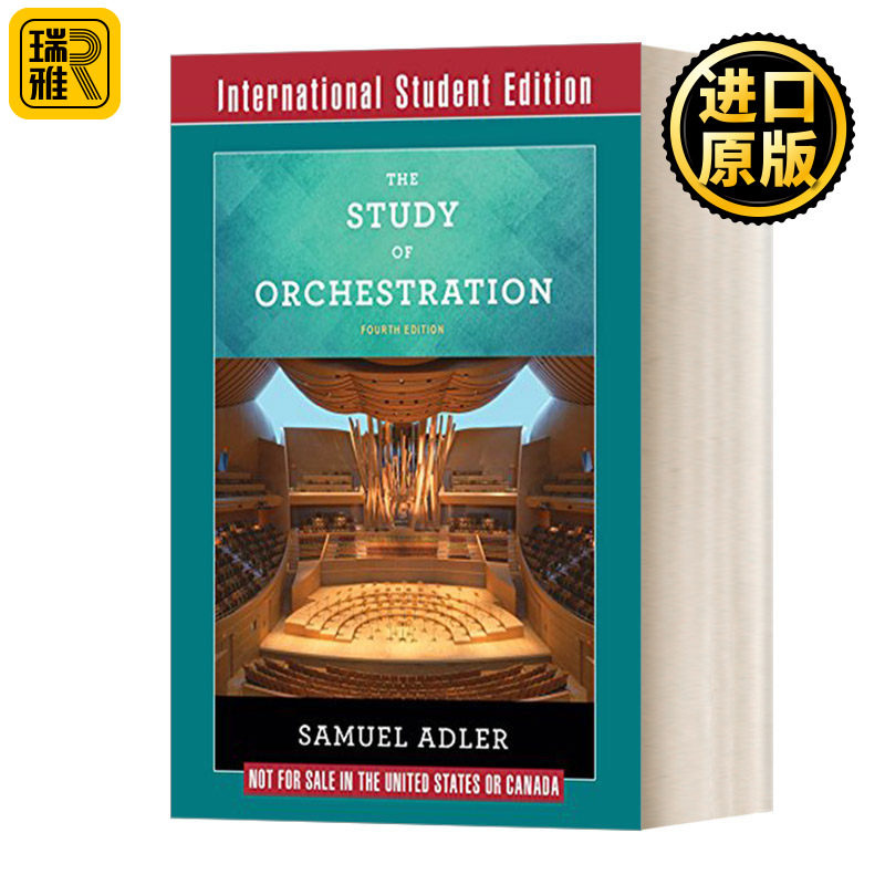 英文原版 The Study of Orchestration 配器法教程 塞缪尔 阿德勒 配音频和视频 作曲理论教科书中央音乐学院考研参考书目 进口书
