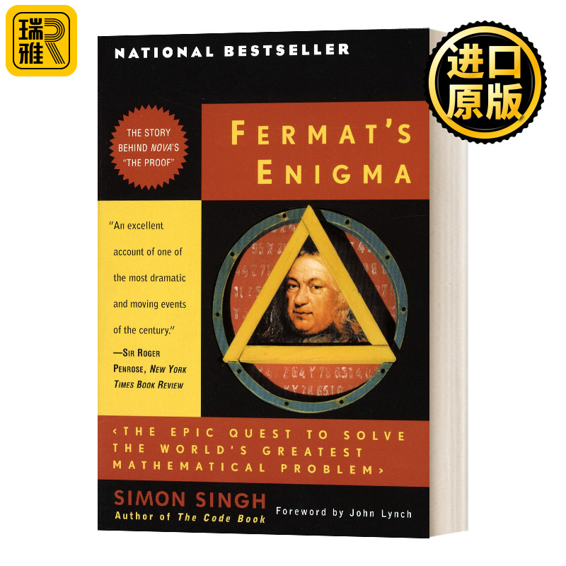 麦特之谜英文原版 Fermat's Enigma平装英文版 Simon Singh Dr进口英语原版书籍-封面