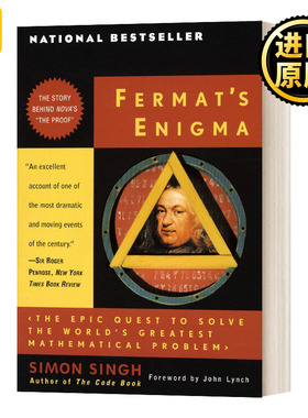 麦特之谜 英文原版 Fermat's Enigma 平装 英文版 Simon Singh Dr 进口英语原版书籍