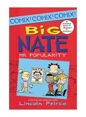 英文原版 Big Nate Mr.Popularity 大内特四格漫画4 英文版 进口英语原版书籍