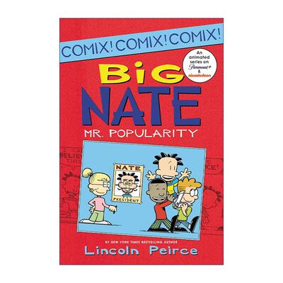 英文原版 Big Nate Mr.Popularity 大内特四格漫画4 英文版 进口英语原版书籍