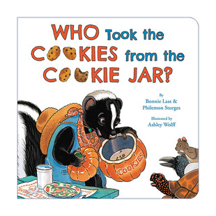 英文原版 Who Took the Cookies from the Cookie Jar 谁从饼干罐里拿走了饼干 经典启蒙儿歌 早教童谣纸板书绘本