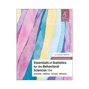 英文原版 Essentials of Statistics Behavioral Sciences 行为科学统计精要 第10版 英文版 进口英语原版书籍