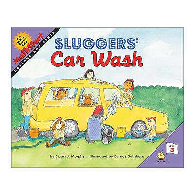 英文原版 Mathstart Level 3 Sluggers' Car Wash 数学启蒙绘本3级 英文版 进口英语原版书籍