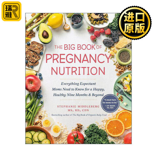 英文原版 The Big Book of Pregnancy Nutrition 孕期营养大全 准妈妈健康食谱指南 注册营养师Stephanie Middleberg 英文版