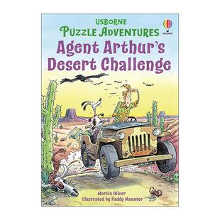 Desert Usborne Arthur 英文原版 Challenge 沙漠挑战 Adventures 特工亚瑟 Puzzle 尤斯伯恩儿童推理探险 Agent 解谜冒险书