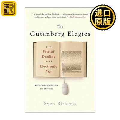 英文原版 The Gutenberg Elegies 古腾堡哀歌 电子时代阅读的悲剧 英文版 进口英语原版书籍