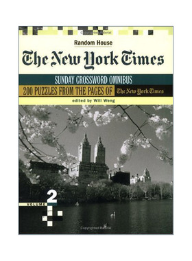 英文原版 The New York Times Sunday Crossword Omnibus Volume 2 纽约时报星期日填字游戏精选集 卷二 Ed. Will Weng 英文版