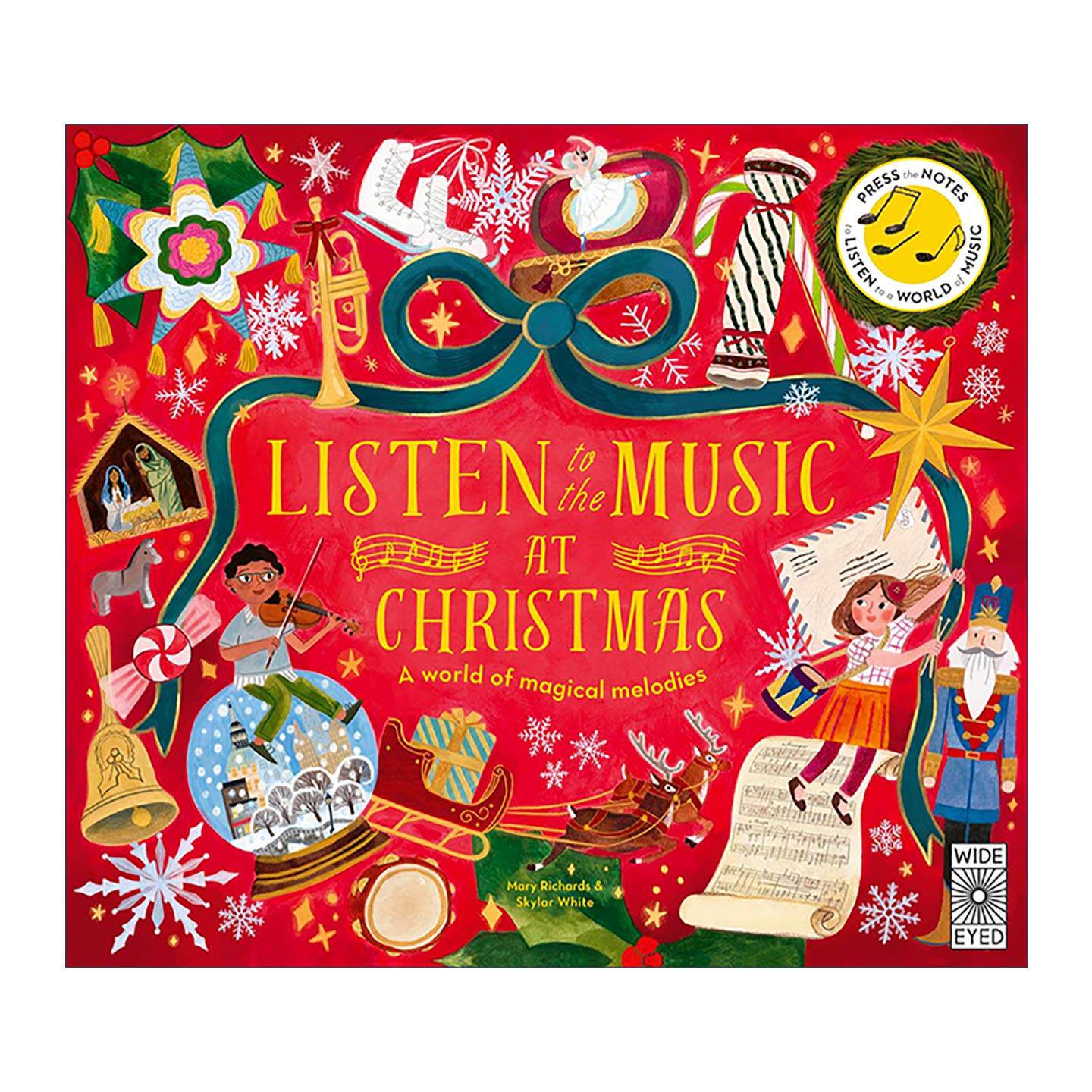 英文原版 Listen to the Music at Christmas 听听圣诞节的钟声 儿童发声音乐绘本精装 英文版 进口英语原版书籍