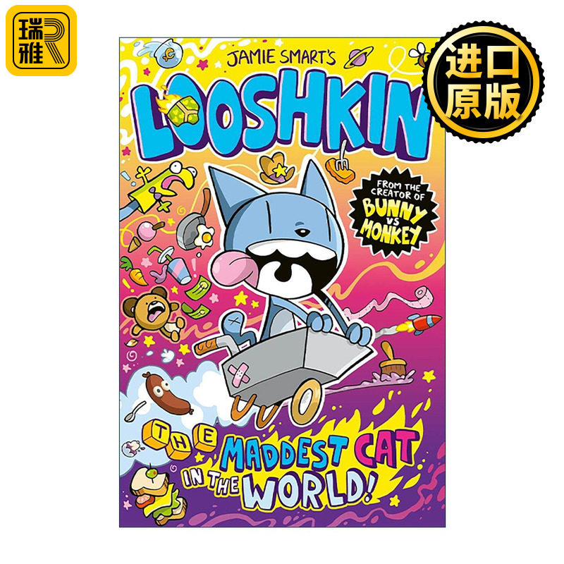 英文原版 Looshkin the Maddest Cat in the World 世界上疯狂的猫鲁什金 Jamie Smart畅销儿童幽默漫画 英文版 进口英语原版书籍