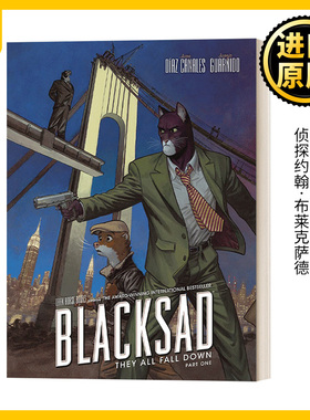 英文原版 Blacksad They All Fall Down Part One 黑猫侦探4 大厦全倾 精装漫画图像小说 Juan Díaz Canales 进口英语原版书籍