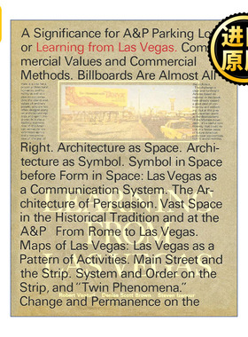 Learning from Las Vegas, facsimile edition (The MIT Press) 向拉斯维加斯学习 复刻本 精装收藏版 建筑设计经典Robert Venturi