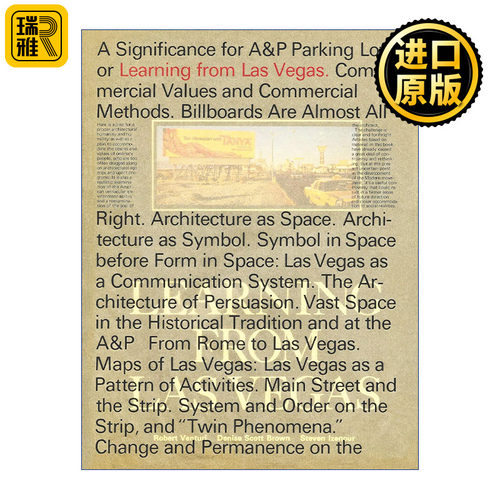 Learning from Las Vegas, facsimile edition (The MIT Press) 向拉斯维加斯学习 复刻本 精装收藏版 建筑设计经典Robert Venturi
