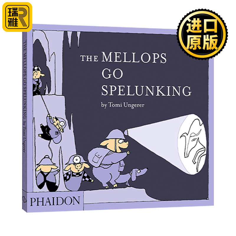 The Mellops Go Spelunking 洞穴探险记 汤米 温格尔漫画 安徒生大奖作家 精装 英文原版儿童漫画