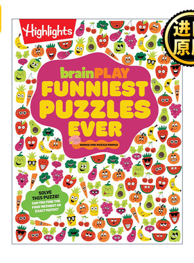 英文原版 brainPLAY Funniest Puzzles Ever 有趣的谜题 Highlights亮点儿童解谜益智游戏活动书 迷宫 英文版 进口英语原版书籍