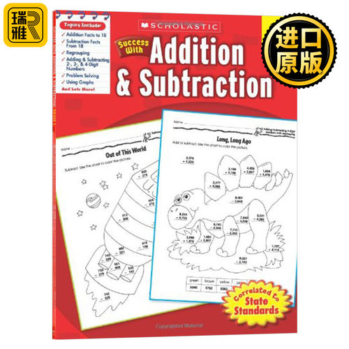 Scholastic Success with Addition and Subtraction (Grade 3) 学乐成功系列：美国小学数学加减法练习册3年级