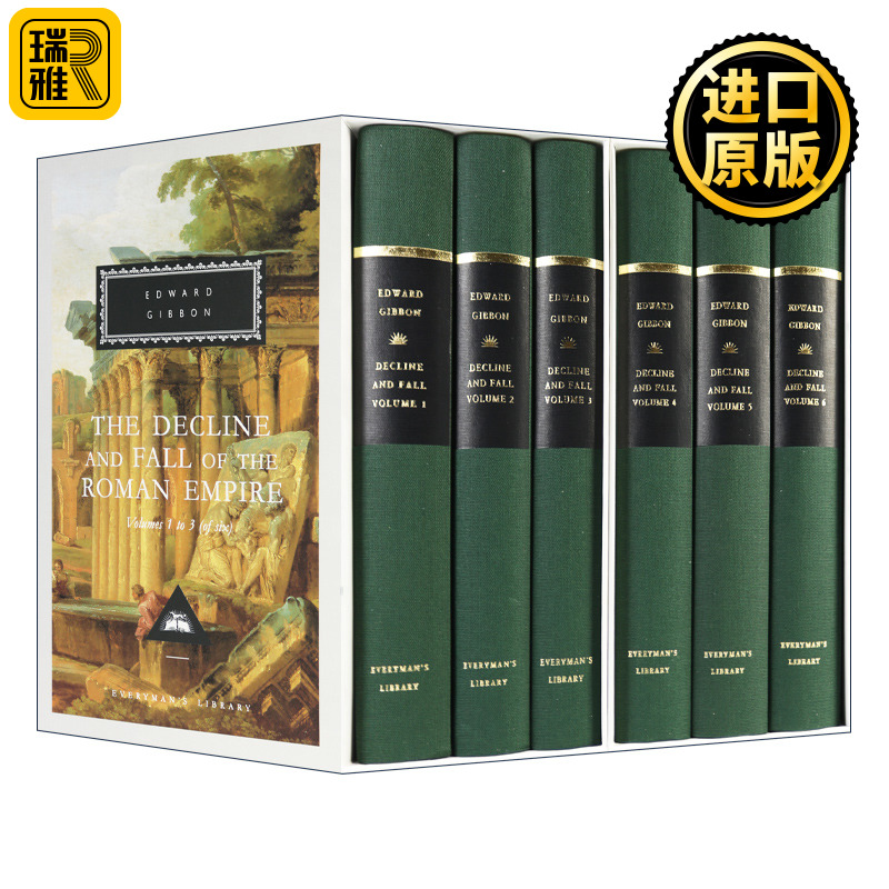 罗马帝国衰亡史1-6册 英文原版 Decline and Fall of the Roman Empire Volumes 1 to 6 神圣罗马帝国  全英文版进口英语书籍