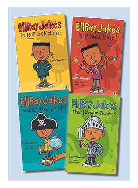 英文原版 Ellray Jakes 4C Box Set 埃雷·杰克系列 1-4册盒装套装 儿童社交友谊章节桥梁故事书 英文版 进口英语原版书籍
