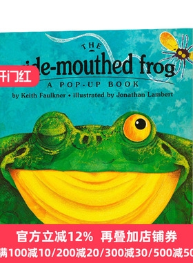 大嘴蛙 英文原版 The Wide Mouthed Frog 英文版 A Pop-Up Book 进口英语原版书籍 Faulkner， Keith