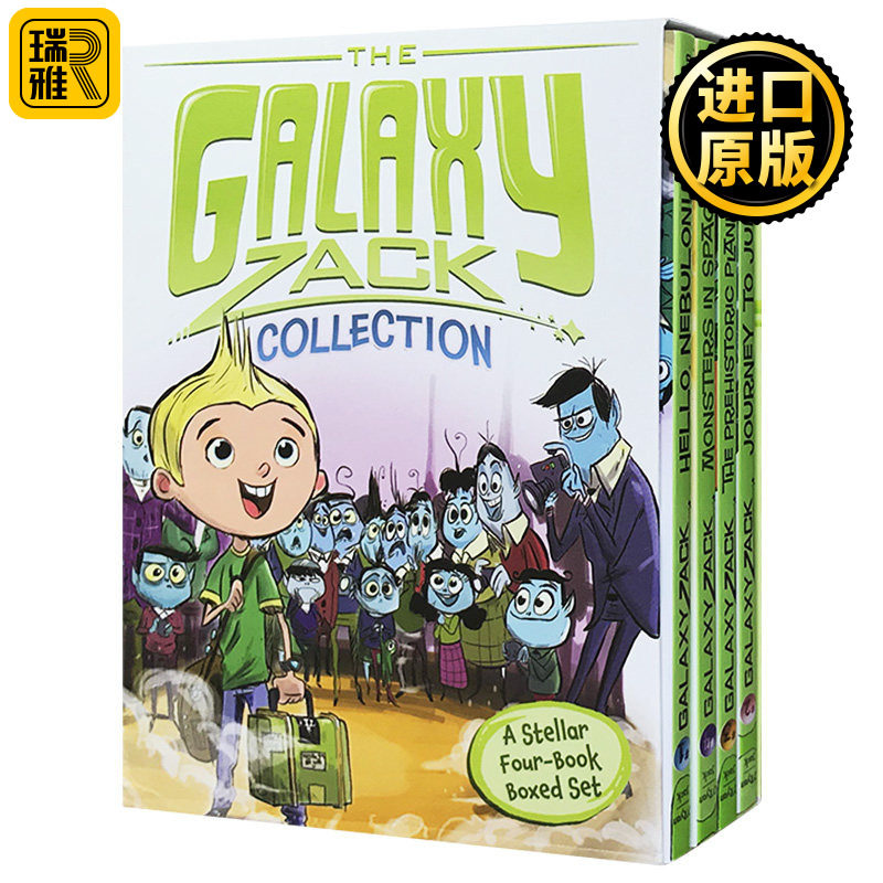 The Galaxy Zack Collection 银河系扎克4册盒装 英文原版 遨游宇宙探索冒险 进口儿童课外阅读书籍 Ray O'Ryan进口英语章节桥梁书 - 实物图