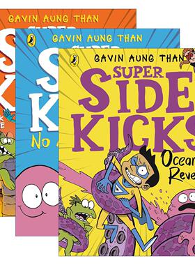 英文原版 The Super Sidekicks 超级英雄副手帮1-3册 儿童幽默冒险小说 英文版 进口英语原版书籍