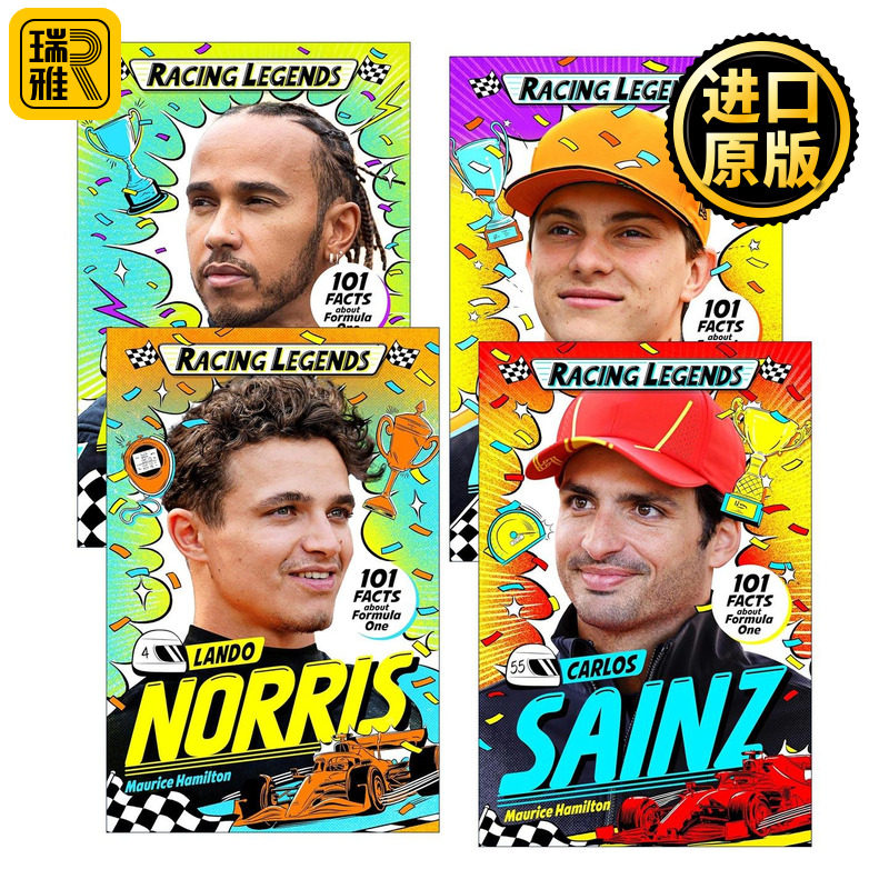 英文原版 Racing Legends F1赛车手传奇系列4册 刘易斯·汉密尔顿 卡洛斯·赛恩斯 威廉姆斯车队 英文版 进口英语原版书籍