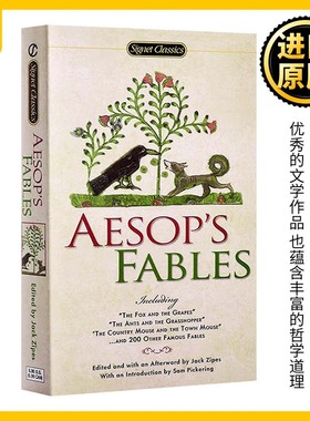 伊索寓言 英文原版 经典名著 Aesop's Fables 古希腊伊索著 203个故事文学小说 Signet Classics 全英文版正版原著进口英语书籍