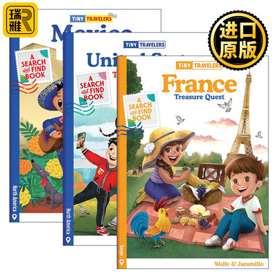 正版 Tiny Travelers 书游小世界 寻宝记 3册 英文原版 进口英语书籍