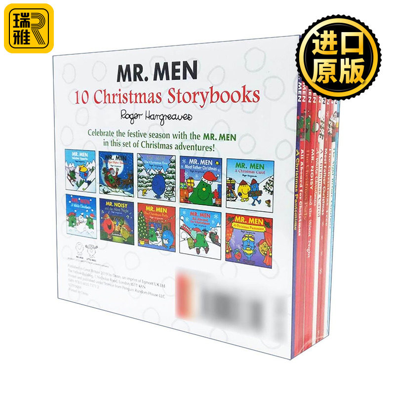 英文原版 Mr Men Christmas Shrinkwrap 奇先生妙小姐 大开本圣诞系列绘本10册套装 英文版 进口英语原版书籍
