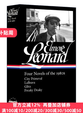 精装 Elmore LeonardFour Novels of the s Elmore Leonard英文原版进口书籍