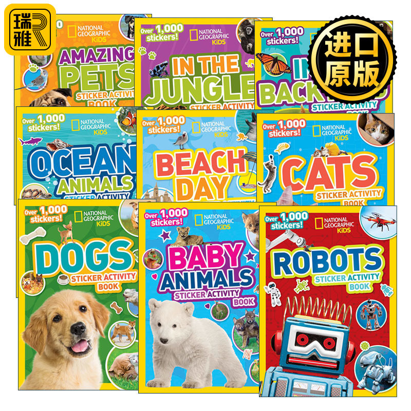 National Geographic Kids Sticker Activity Book系列9册 美国国家地理 含贴纸1000 儿童百科书