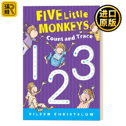Five Little Monkeys Count and Trace 五只小猴子学数数 纸板书