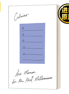 下一个千年的六份备忘录 英文原版 Six Memos for the Next Millennium 英文版 Italo Calvino;Geoffrey Brock 进口英语原版书籍