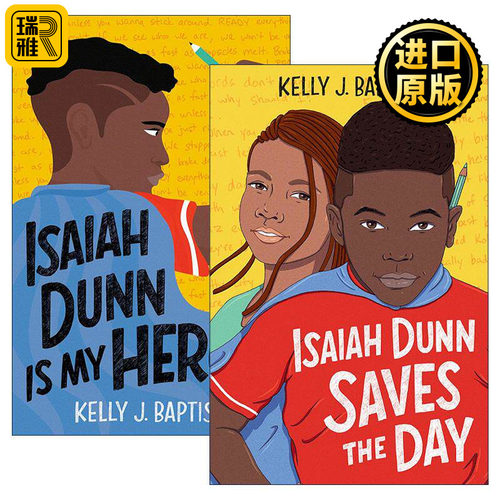 英文原版 Isaiah Dunn 以赛亚·邓恩系列2册 儿童男孩成长小说 Kelly J. Baptist 英文版 进口英语原版书籍