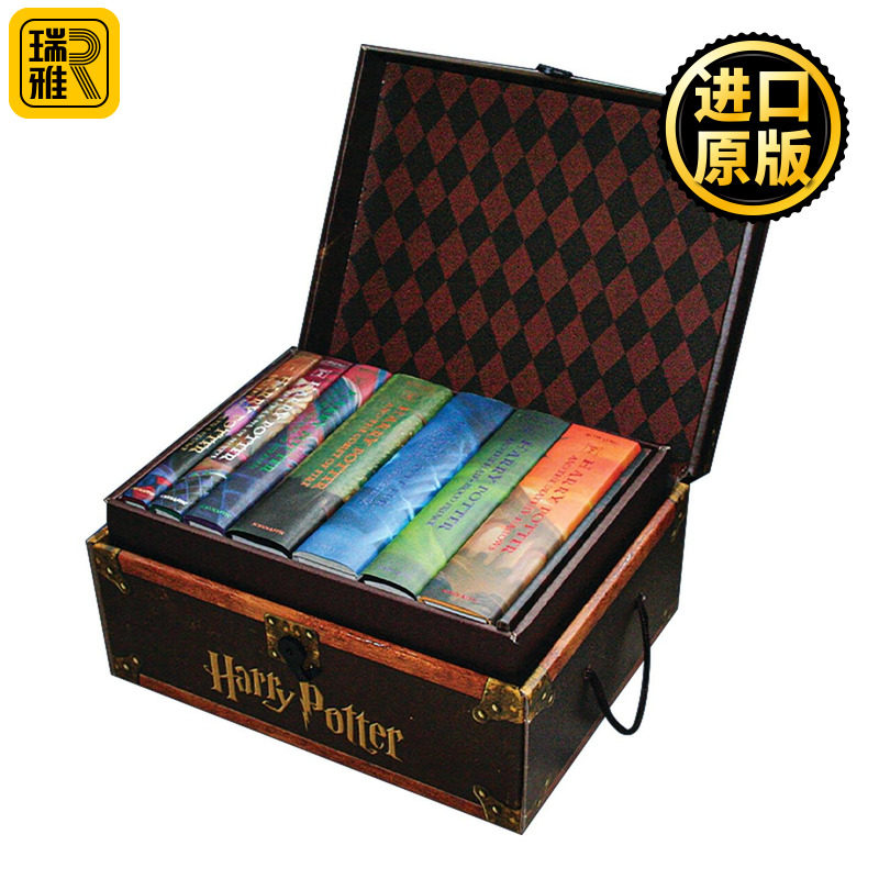 英文原版 Harry Potter Hardcover Boxed Set Books 1-7 哈利波特7册 豪华精装收藏版 美版旅行箱套装 英文版 进口英语原版书籍