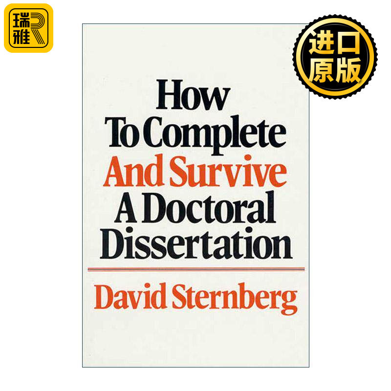 英文原版 How to Complete and Survive a Doctoral Dissertation 如何完成和通过博士论文 英文版 进口英语原版书籍