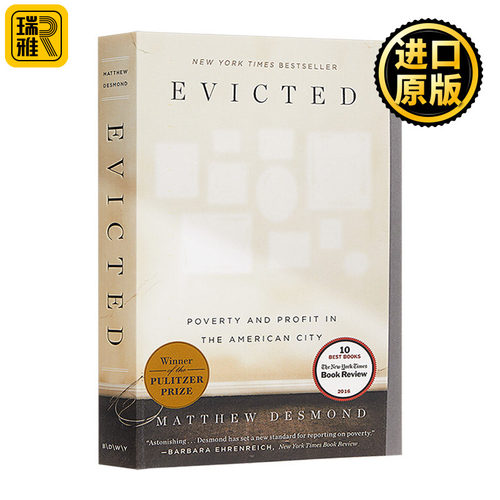 Evicted 被驱逐 美国城市的贫穷与利益 英文原版 Matthew Desmond 美版 区域研究 社会科学书籍 英文版进口原版英语书